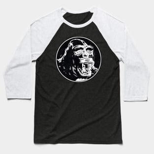 KING KONG (Circle Black and White) Baseball T-Shirt